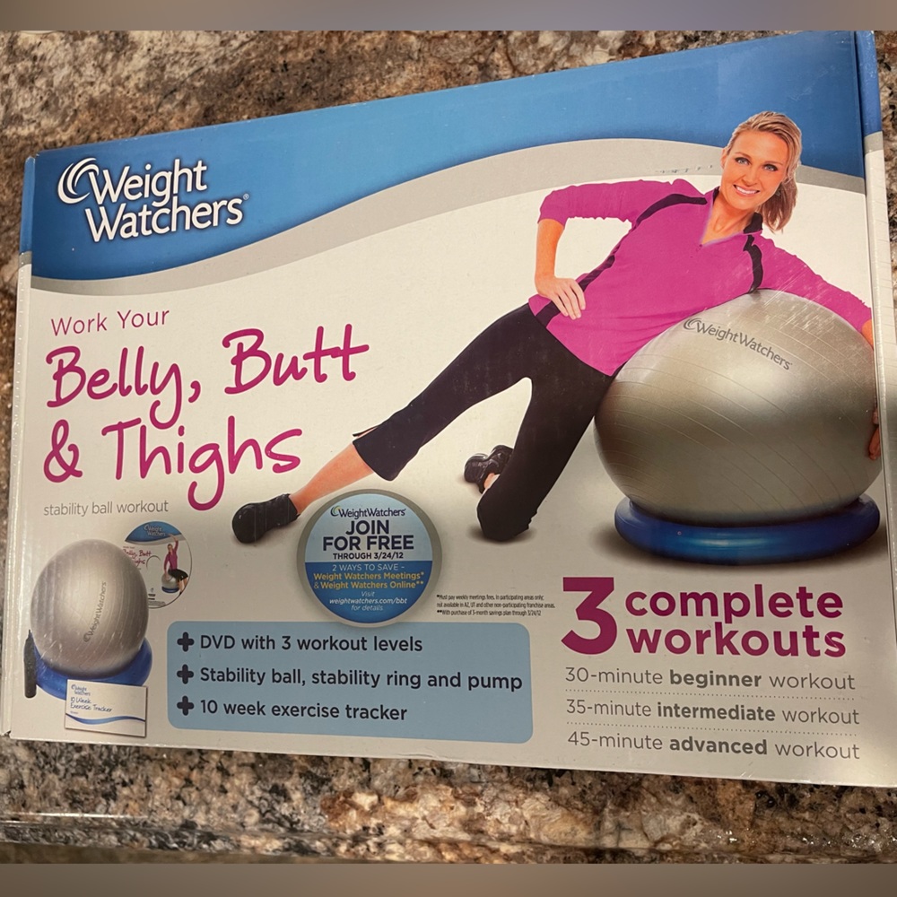 Weight Watchers (NEW)Work Your Belly, Butt & Thighs Stability ball kit